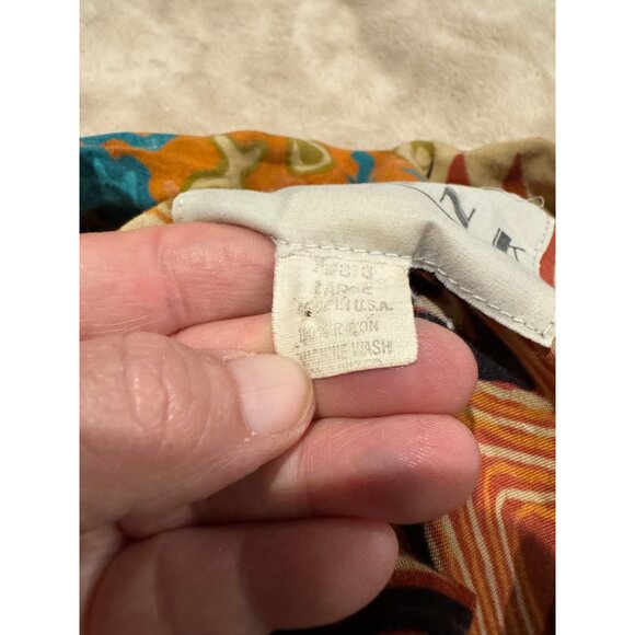 Vintage 80’s FRANK Button Down Short Sleeve Shirt Size Large - Picture 5 of 9